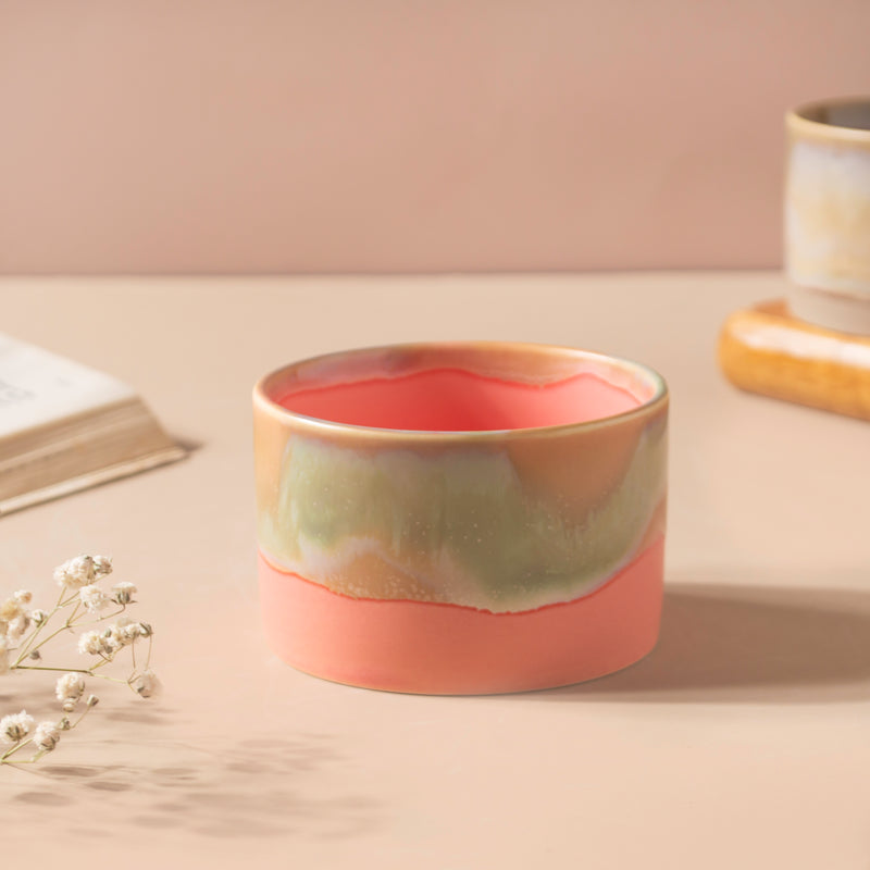 Opulent Ombre Pink Bowl 150 ml - Bowl, ceramic bowl, dip bowls, chutney bowl, dip bowls ceramic | Bowls for dining table & home decor 