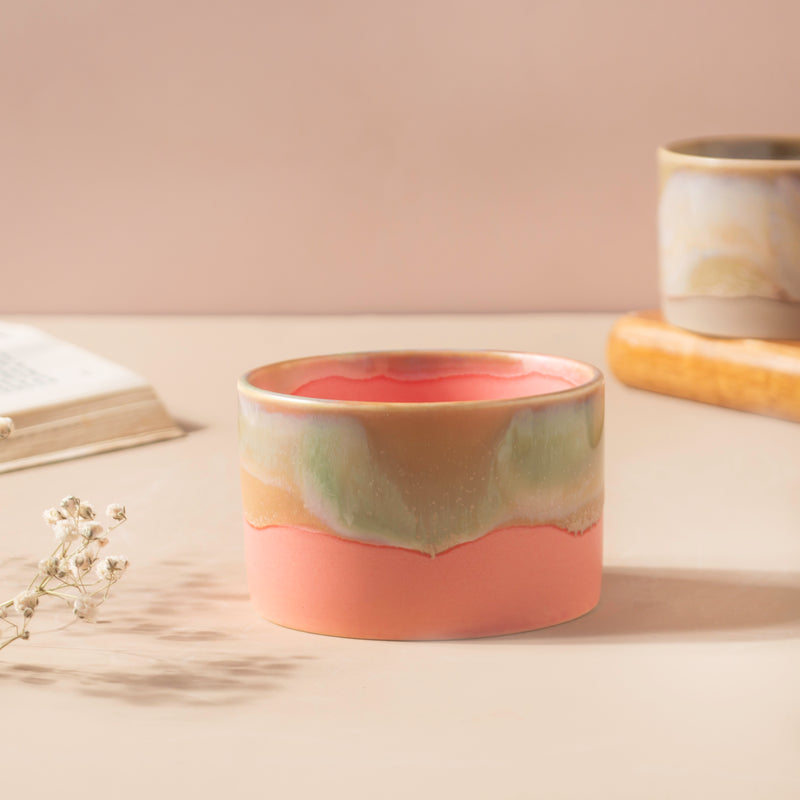 Opulent Ombre Pink Bowl 150 ml - Bowl, ceramic bowl, dip bowls, chutney bowl, dip bowls ceramic | Bowls for dining table & home decor 