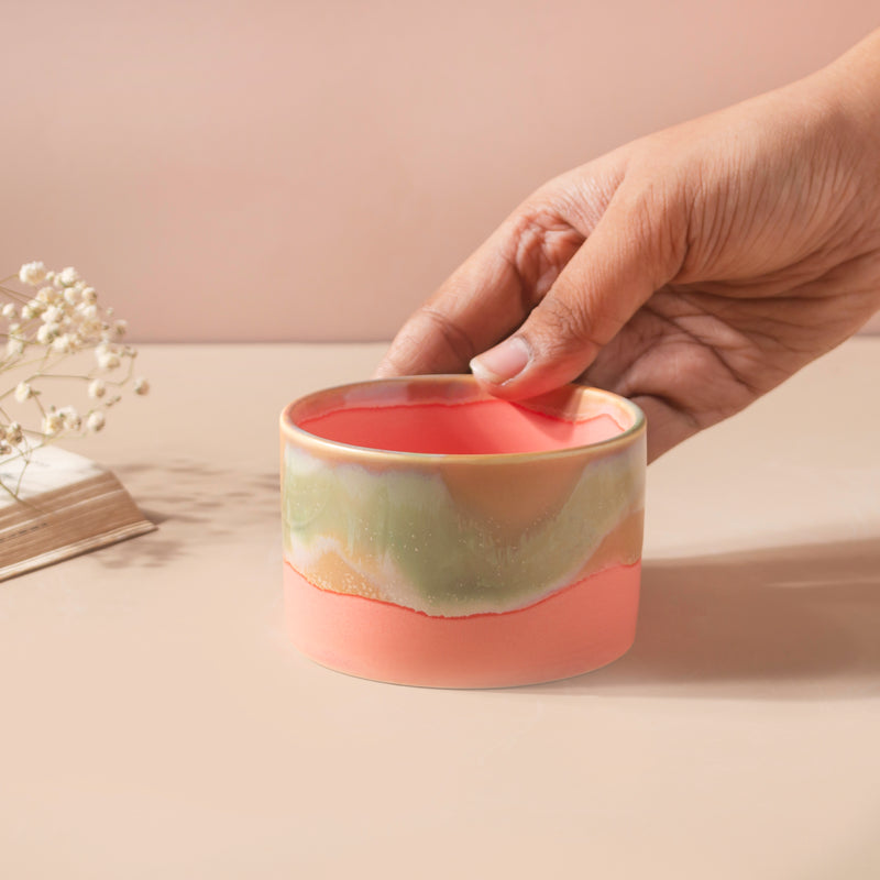Opulent Ombre Pink Bowl 150 ml - Bowl, ceramic bowl, dip bowls, chutney bowl, dip bowls ceramic | Bowls for dining table & home decor 
