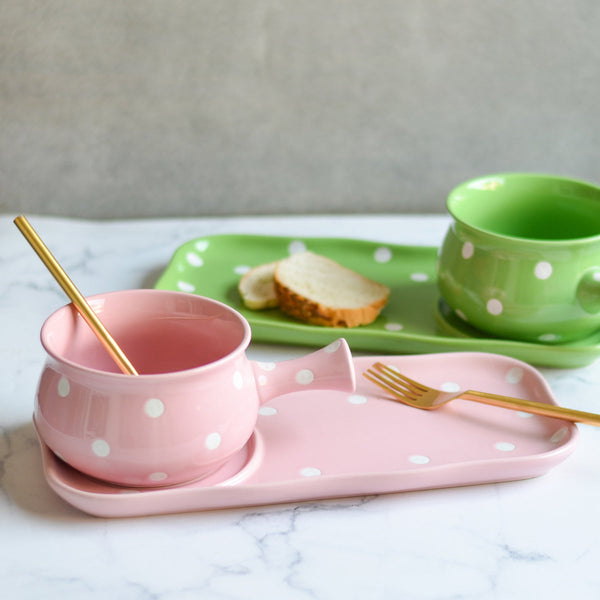 Dots Soup Plate Red