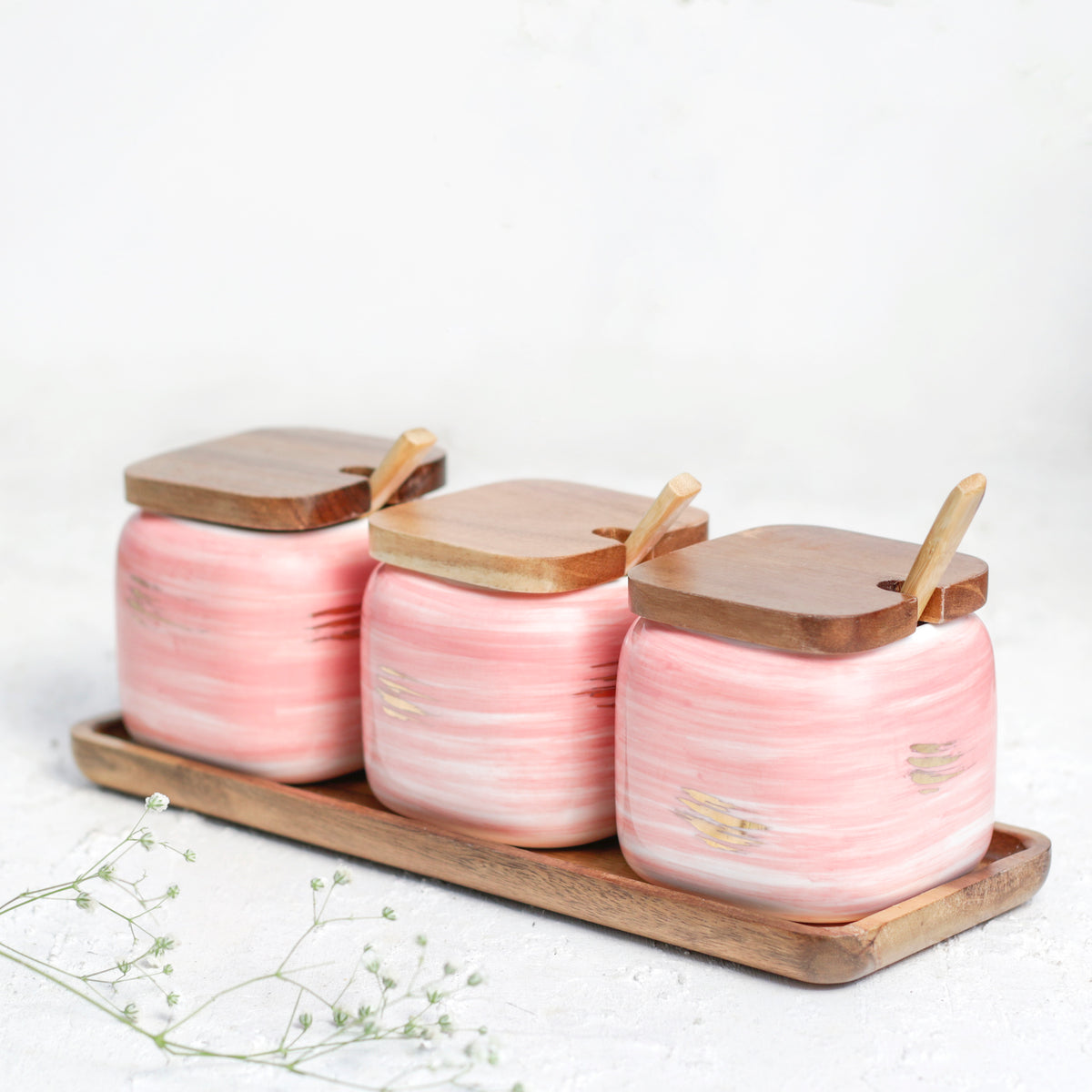 Buy, price and specifications of Pink Spice Jars Set