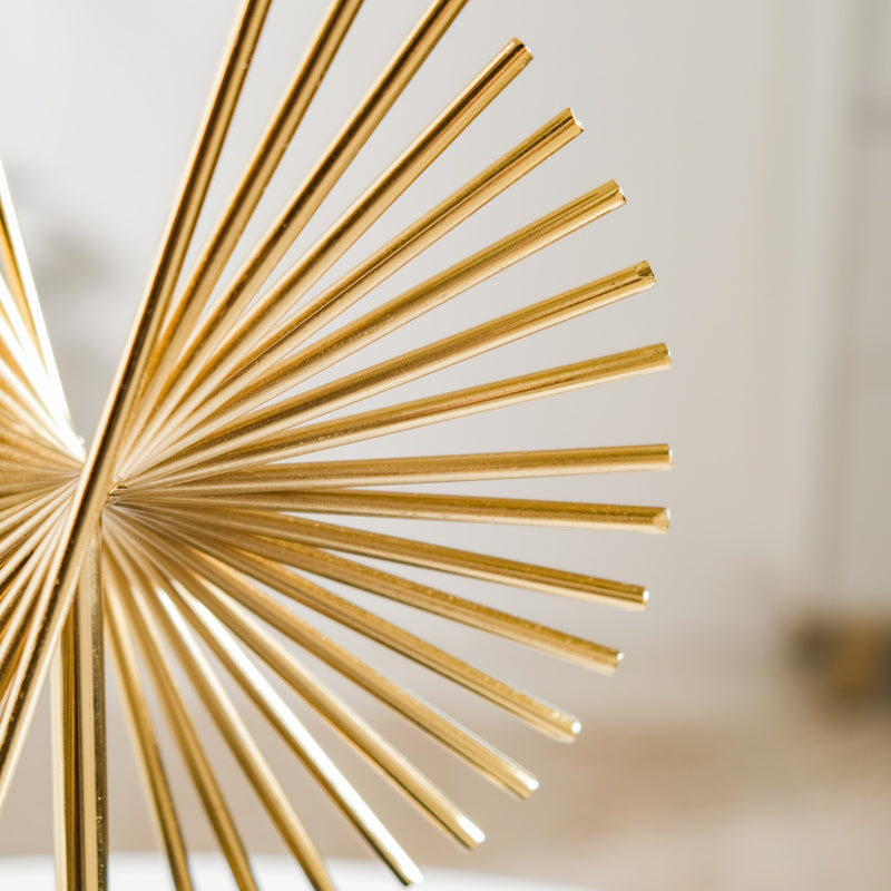 Rising Peacock Decor Showpiece Gold Small