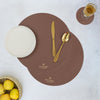Round Placemat Brown Set of 2