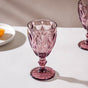 Rose Crystal Red Wine Glass Mauve Set Of 6 300 ml