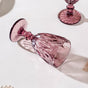 Rose Crystal Red Wine Glass Mauve Set Of 6 300 ml