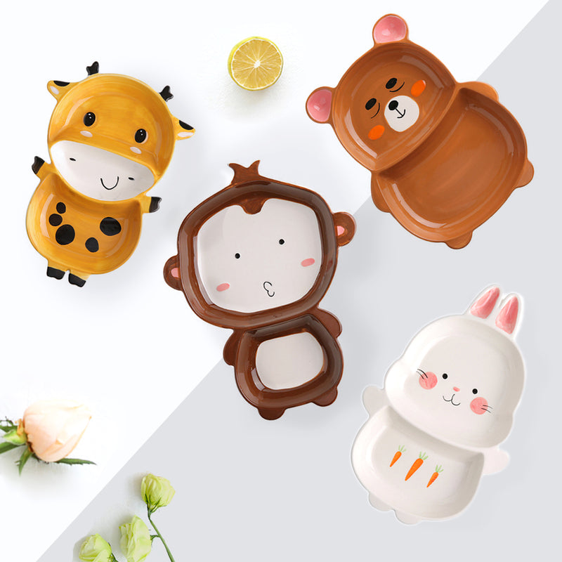 Safari Plates Fiesta - Serving plate, snack plate, momo plate, plate with compartment | Plates for dining table & home decor