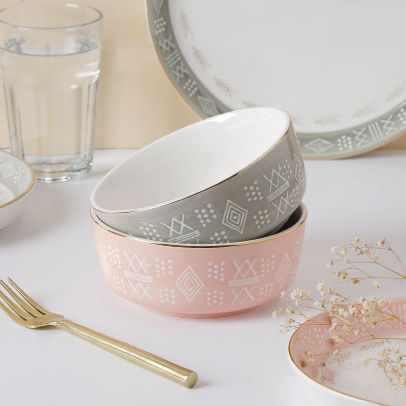 Azo Salad Bowl 400 ml - Bowl, soup bowl, ceramic bowl, snack bowls, curry bowl, popcorn bowls | Bowls for dining table & home decor