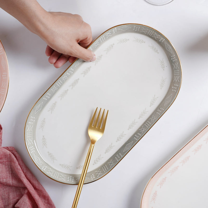 Azo Serving Plate - Ceramic platter, serving platter, fruit platter | Plates for dining table & home decor