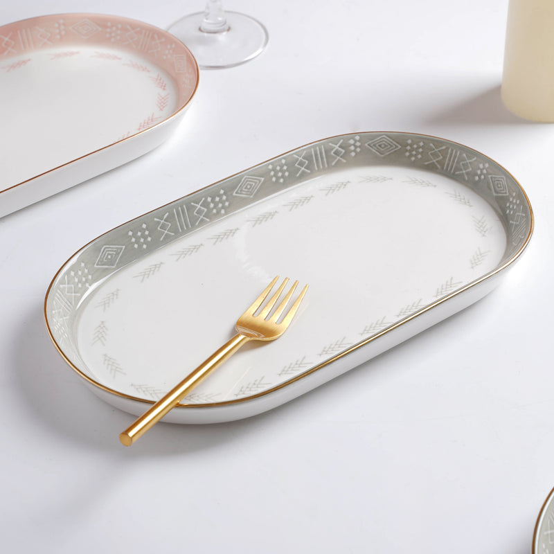 Azo Serving Plate - Ceramic platter, serving platter, fruit platter | Plates for dining table & home decor