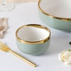 VERA Green Side Bowl 350 ml - Bowl,ceramic bowl, snack bowls, curry bowl, popcorn bowls | Bowls for dining table & home decor