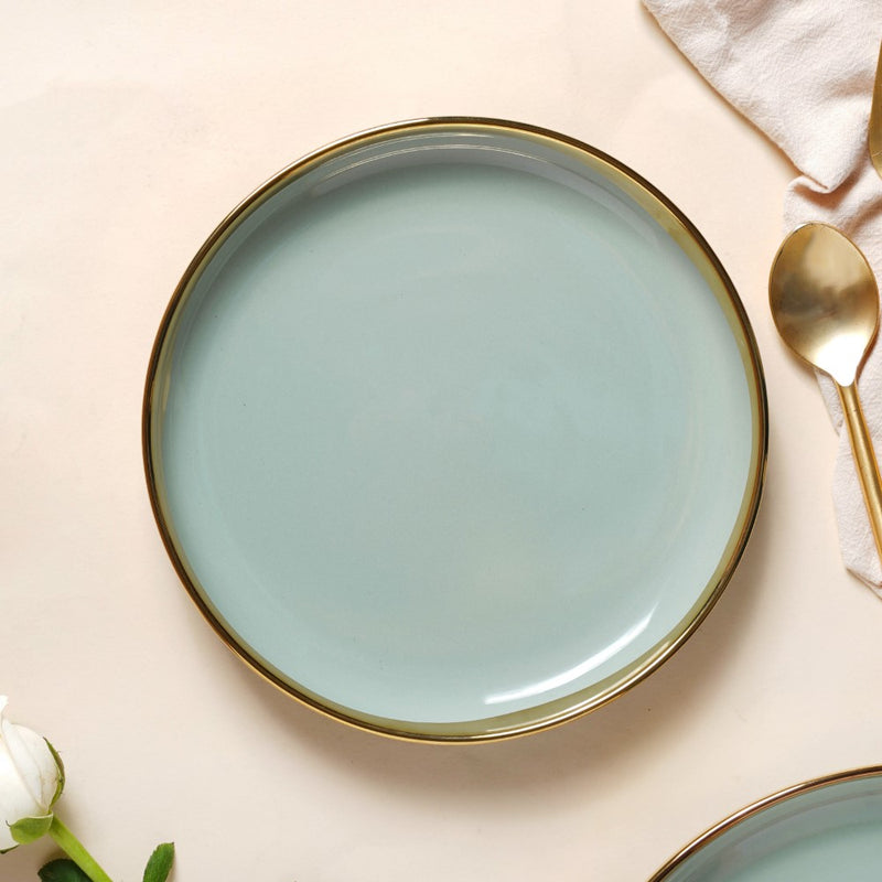 VERA Green Side Plate - Serving plate, snack plate, dessert plate | Plates for dining & home decor