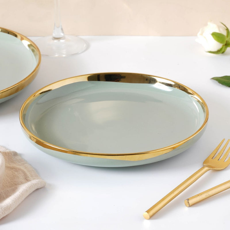 VERA Green Side Plate - Serving plate, snack plate, dessert plate | Plates for dining & home decor