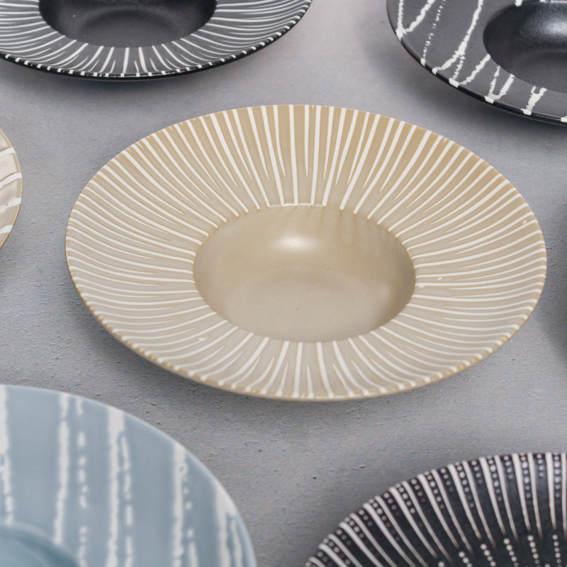 Sleek Pasta Bowl - Serving plate, pasta plate, lunch plate, deep plate | Plates for dining table & home decor