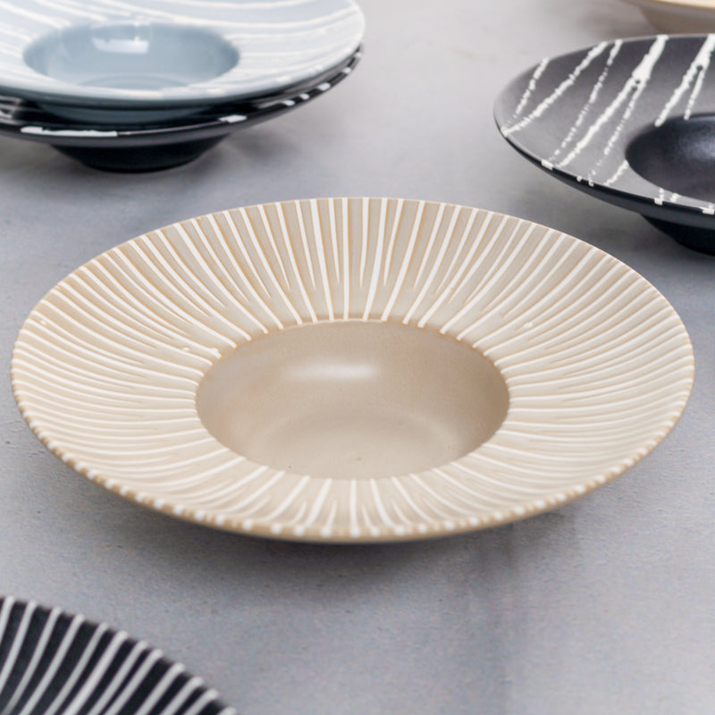 Sleek Pasta Bowl - Serving plate, pasta plate, lunch plate, deep plate | Plates for dining table & home decor