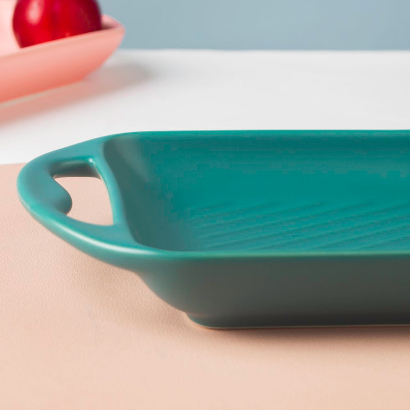 Baking Tray With Handle Green