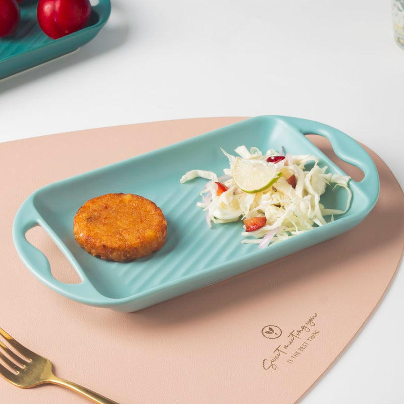 Baking Tray With Handle Blue - Baking Tray