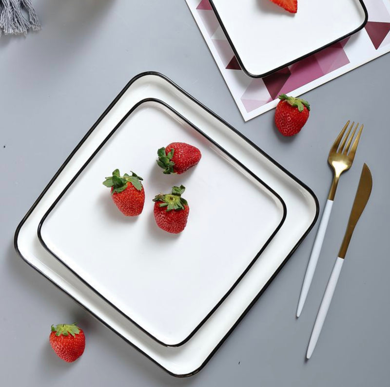 Square Salad Plate - Serving plate, small plate, snacks plates | Plates for dining table & home decor