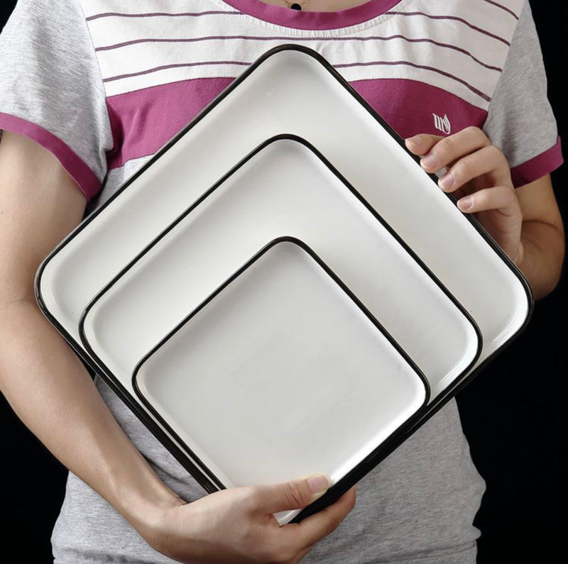 Square Salad Plate - Serving plate, small plate, snacks plates | Plates for dining table & home decor