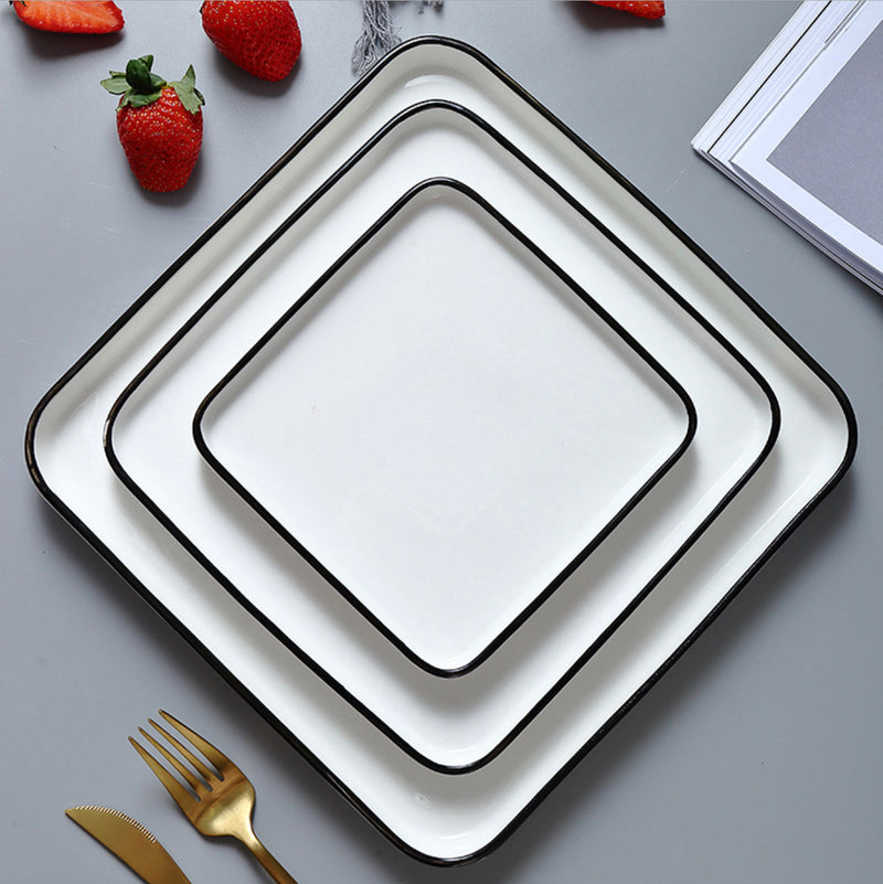 Square Salad Plate - Serving plate, small plate, snacks plates | Plates for dining table & home decor