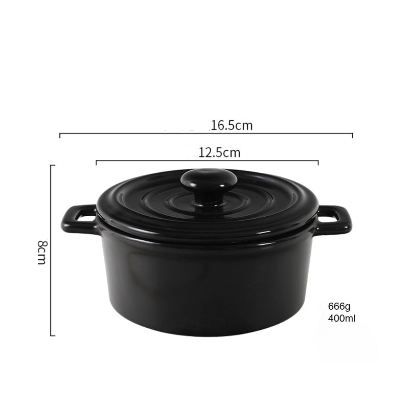 Stock Pot Mini - Serving bowl with lid, ceramic bowls with lids, noodle bowl, curry bowl, oven bowl, soup bowl with handle | Bowls for dining table & home decor