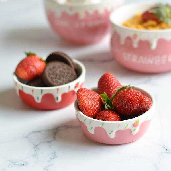 Strawberry Small Plates - Serving plate, small plate, snacks plates | Plates for dining table & home decor
