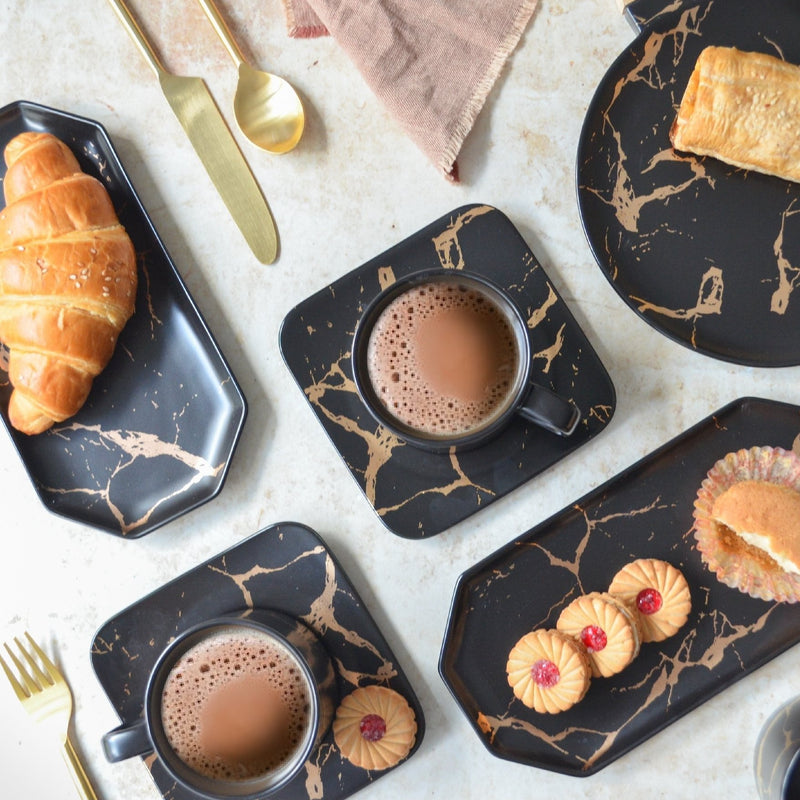 Marble Tea Cup and Saucer- Tea cup, coffee cup, cup for tea | Cups and Mugs for Office Table & Home Decoration