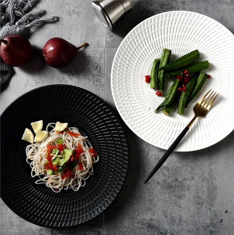 Ceramic White Dinner Plate - Serving plate, rice plate, ceramic dinner plates| Plates for dining table & home decor