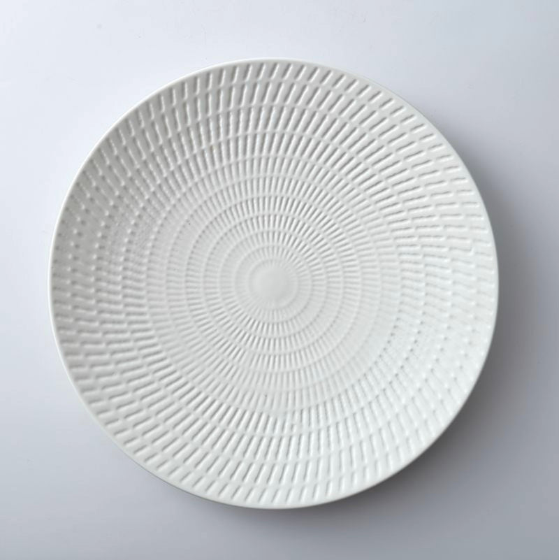 Ceramic White Dinner Plate - Serving plate, rice plate, ceramic dinner plates| Plates for dining table & home decor