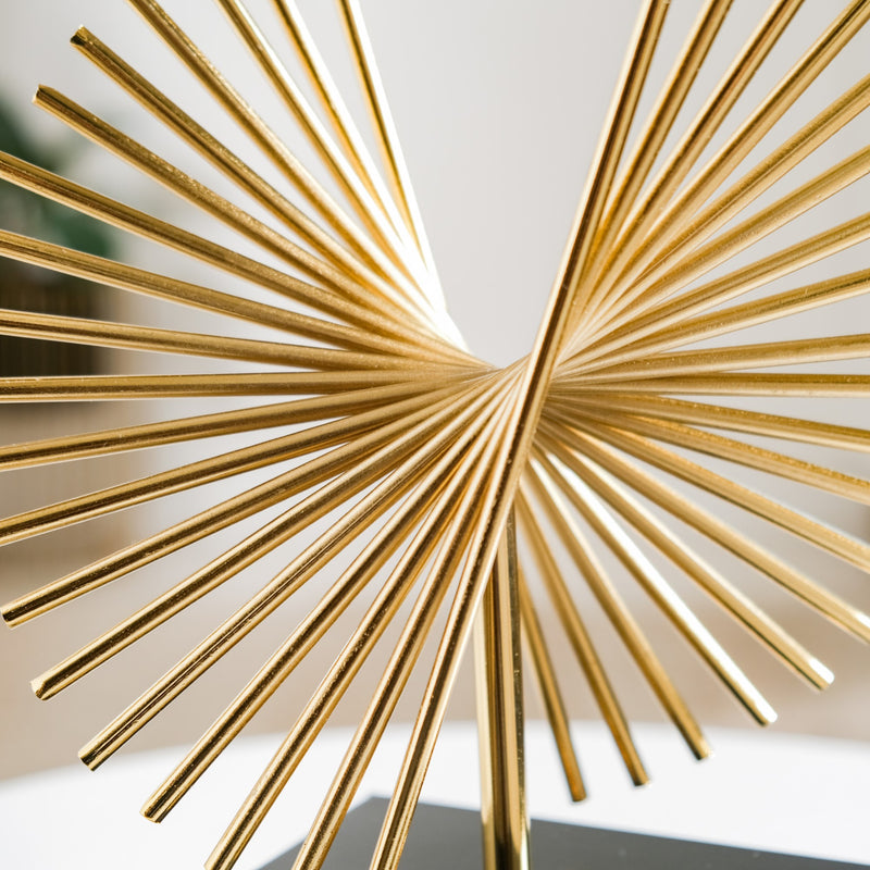 Rising Peacock Decor Showpiece Gold Small