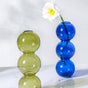 Three Bubbles Glass Vase - Flower vase for home decor, office and gifting | Home decoration items