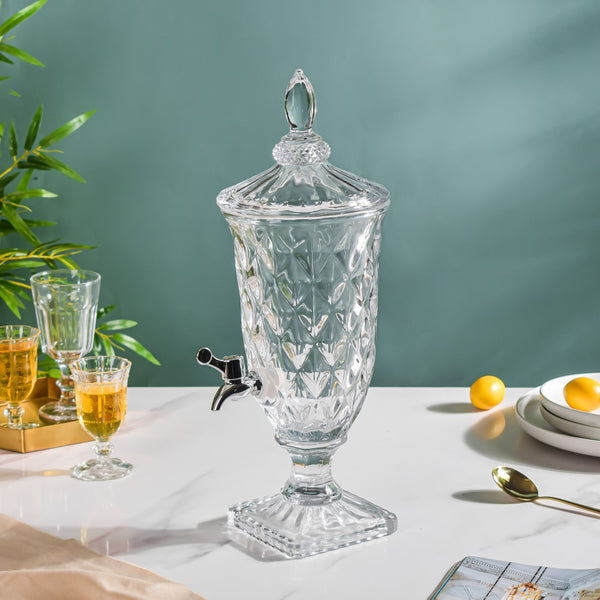 Vintage Diamond Glass Water Dispenser