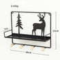 Wall Hanging Shelf Reindeer Rectangle Black - Wall shelf and floating shelf | Shop wall decoration & home decoration items