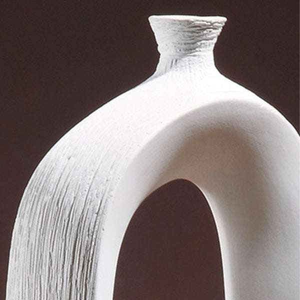 Hollow Vase White - Flower vase for home decor, office and gifting | Home decoration items