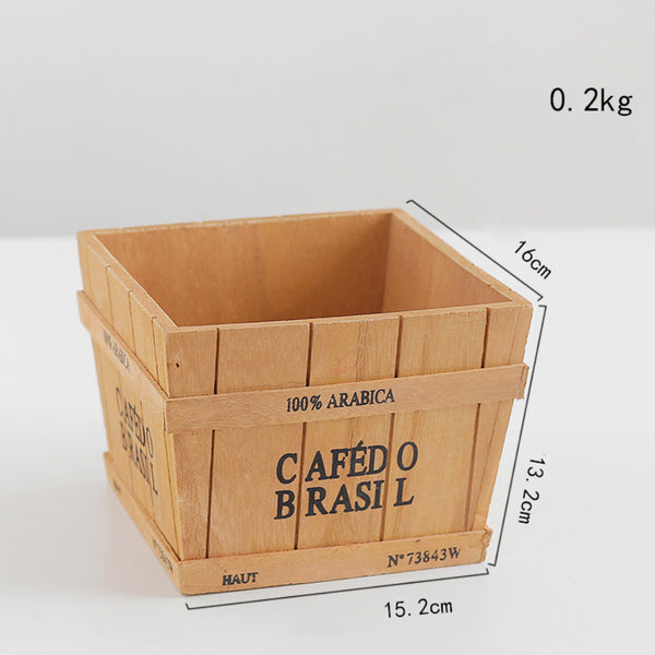 Wooden Planter Box - Set of 2 - Basket | Crate