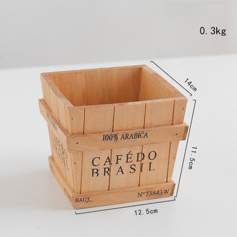 Wooden Planter Box - Set of 2 - Basket | Crate