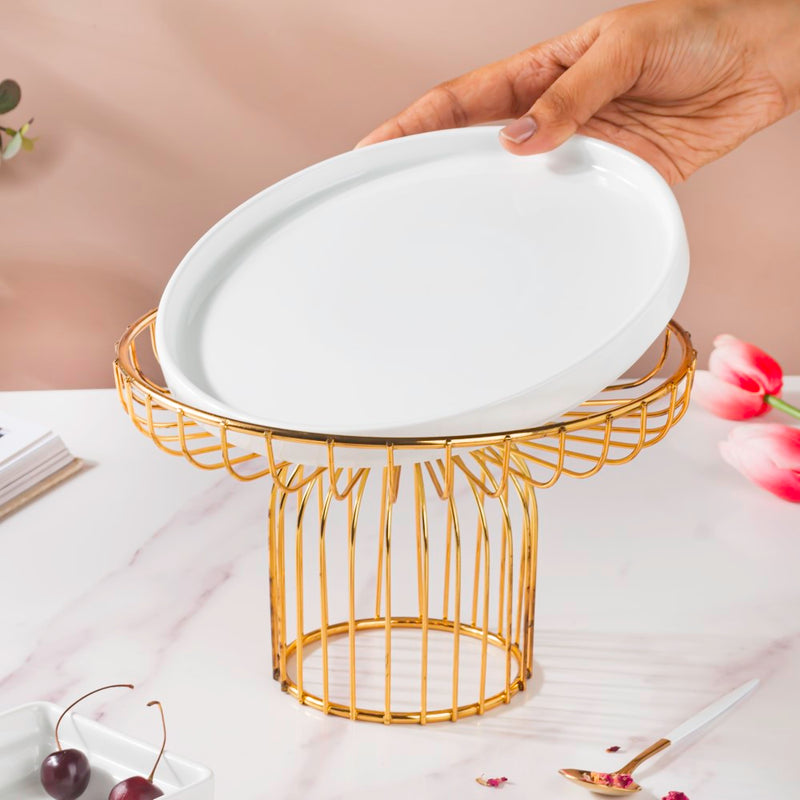 Metallic Cake Stand 8 inch