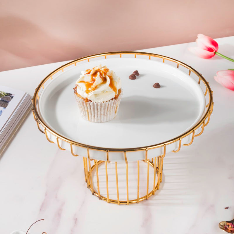 Metallic Cake Stand 8 inch