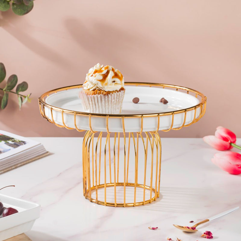 Metallic Cake Stand 8 inch