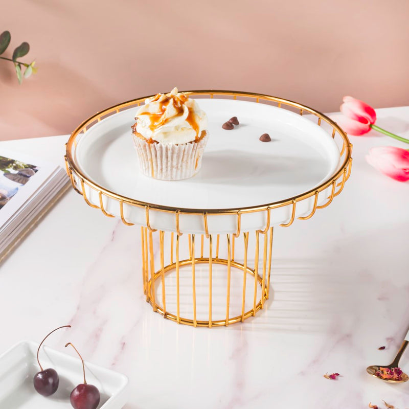 Metallic Cake Stand 8 inch