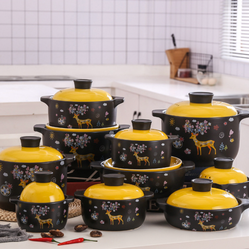 Printed Yellow Cooking Pot Small - Cooking Pot