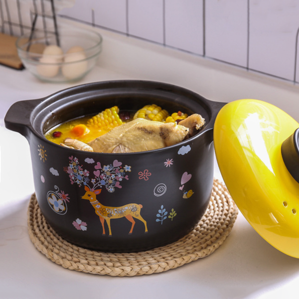 Printed Yellow Cooking Pot Large