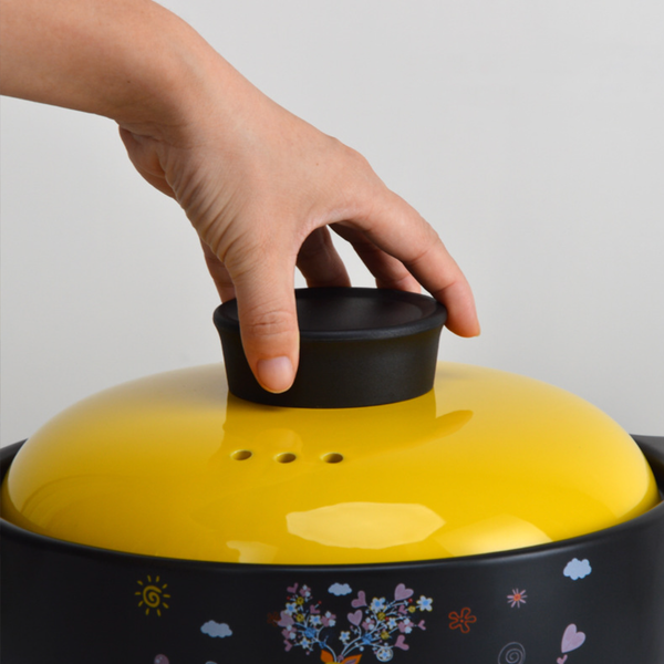 Printed Yellow Cooking Pot Large