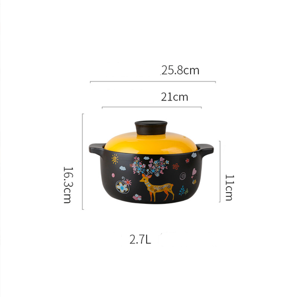 Printed Yellow Cooking Pot Large