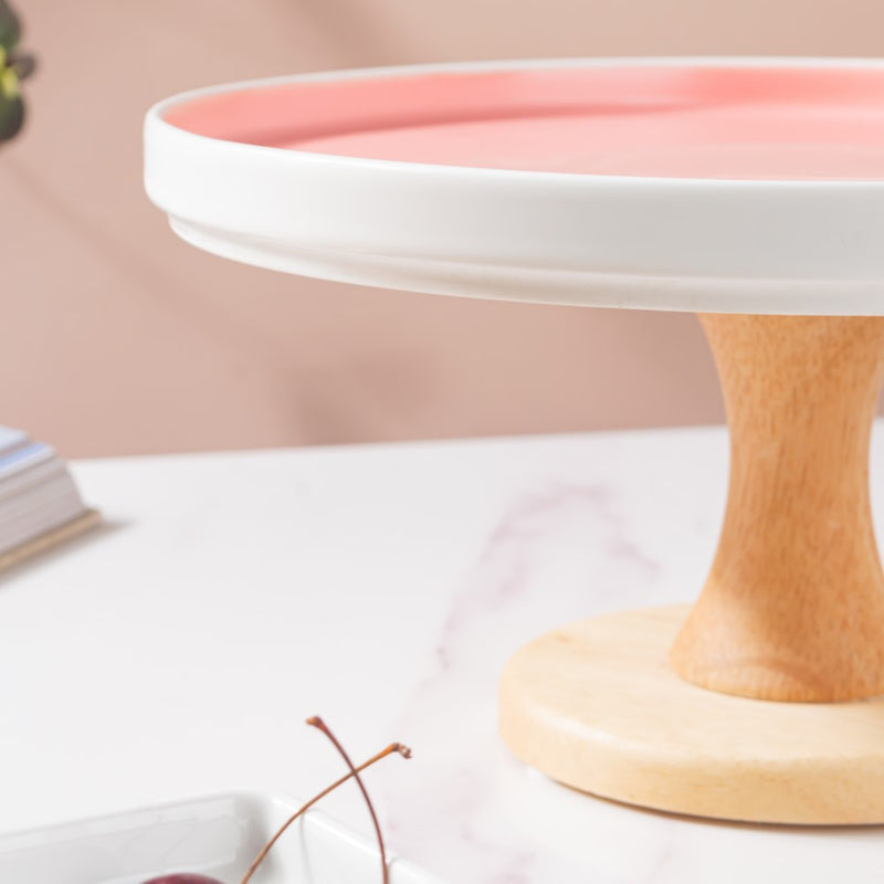 Cake Stand Pink 9.5 Inch